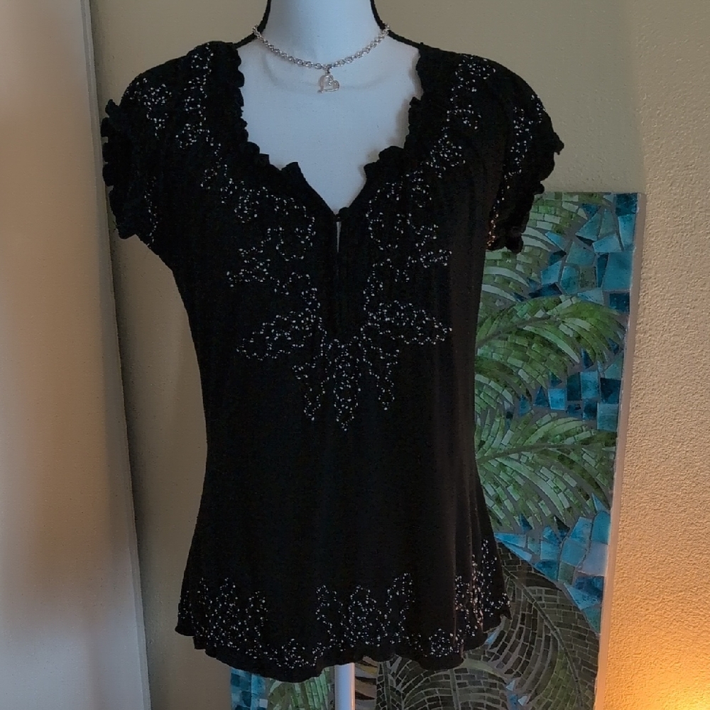 Elegant Black Women's Top
